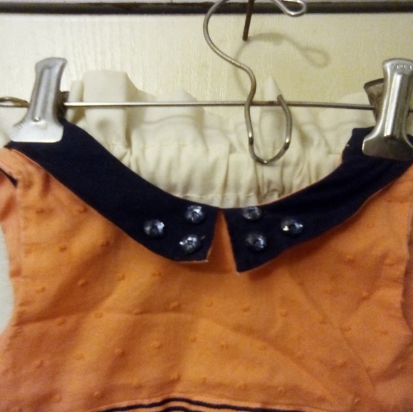 3 outfits - 2 Girls dresses and 1 long sleeve onesie... size 2t,24 mo, 12 mo. - Picture 7 of 10